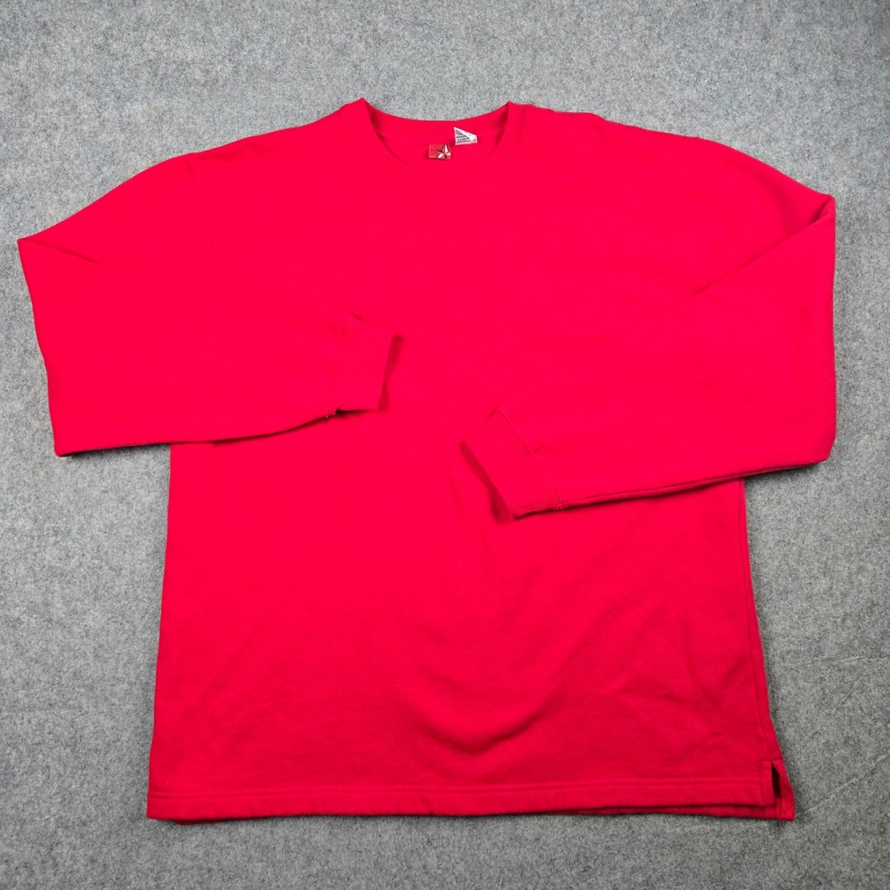 Vintage Marlboro Crewneck Sweatshirt Mens XL Red Blank Heavyweight 90s Y2K - Picture 2 of 14